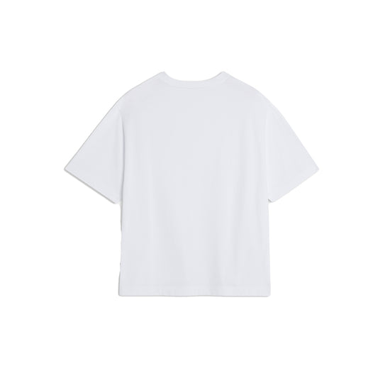 Tonal Fox Head Patch Oversize Tee Shirt (White)