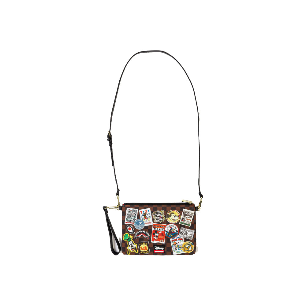 Mickey Global Mogul Style Crossbody Pouchette - Brown