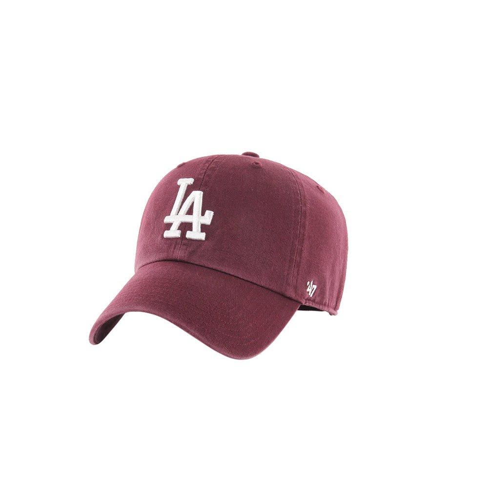 MLB Los Angeles Dodgers Clean Up Cap - Dark Maroon