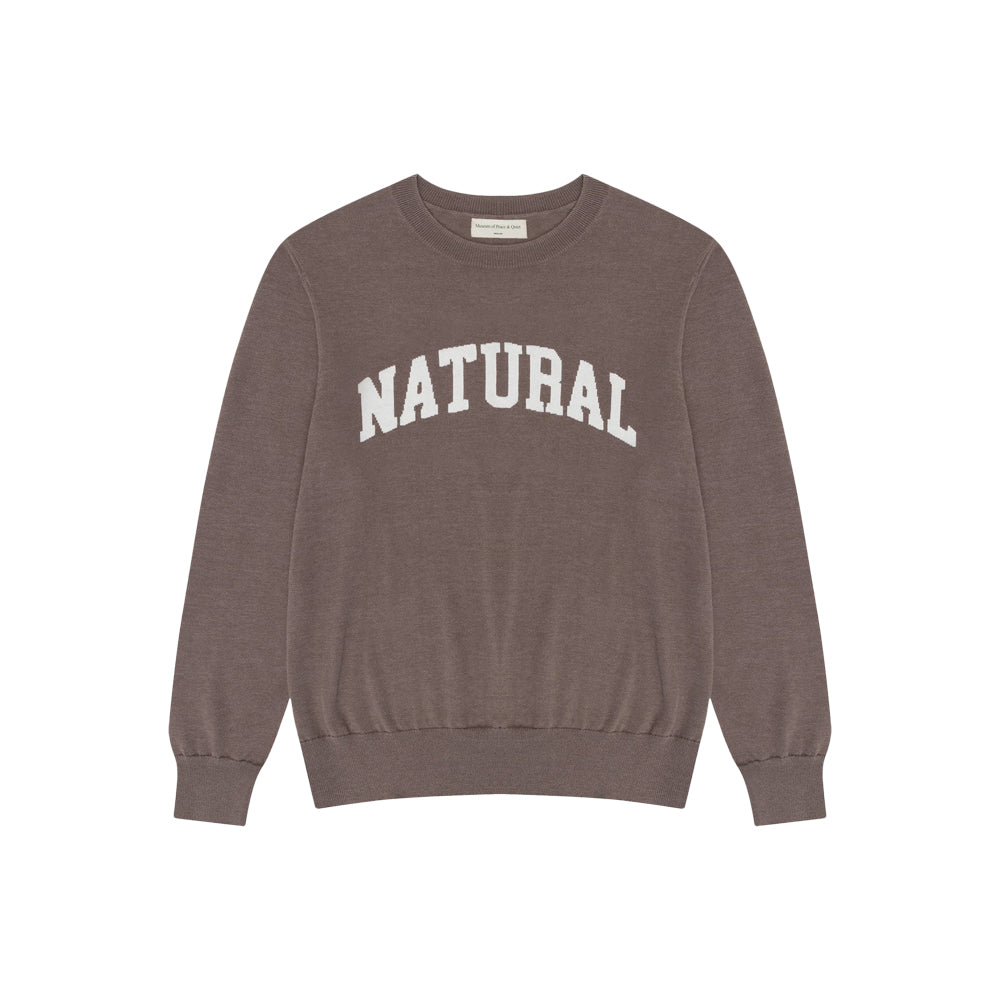 Natural Jacquard Knit Sweater (Clay)