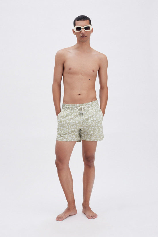 Classic Swim Shorts Beige Mexican Birds x Marion Deuchars