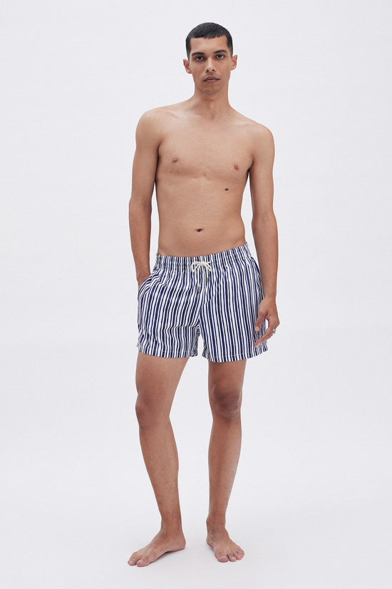 Classic Swim Shorts Blue Trazos x Alvaro Picardo