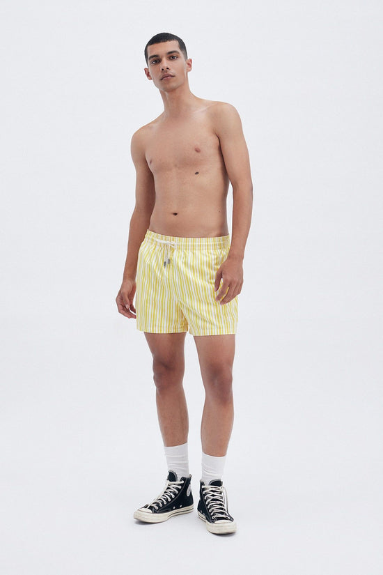 Classic Swim Shorts Yellow Trazos x Alvaro Picardo