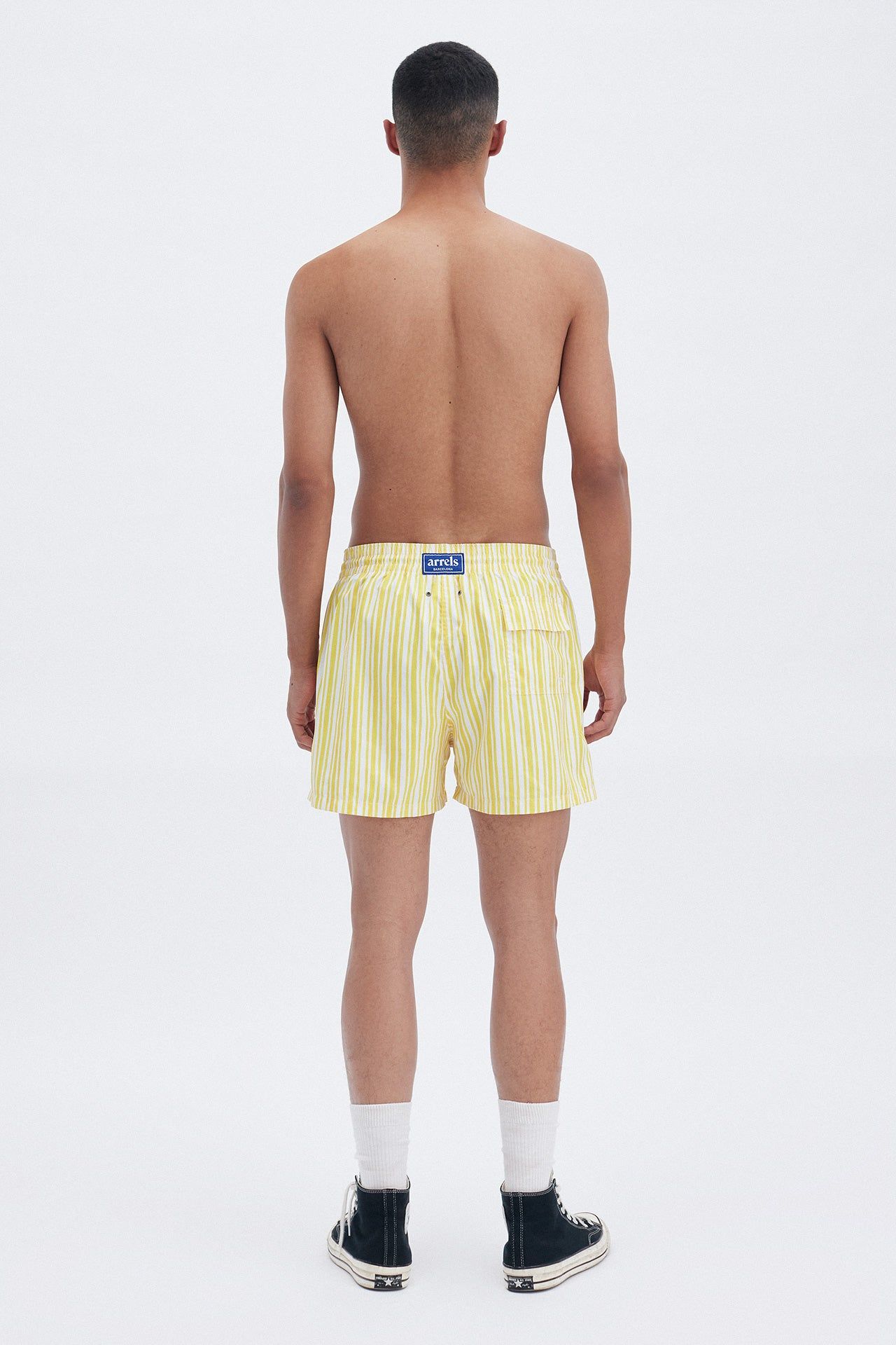 Classic Swim Shorts Yellow Trazos x Alvaro Picardo