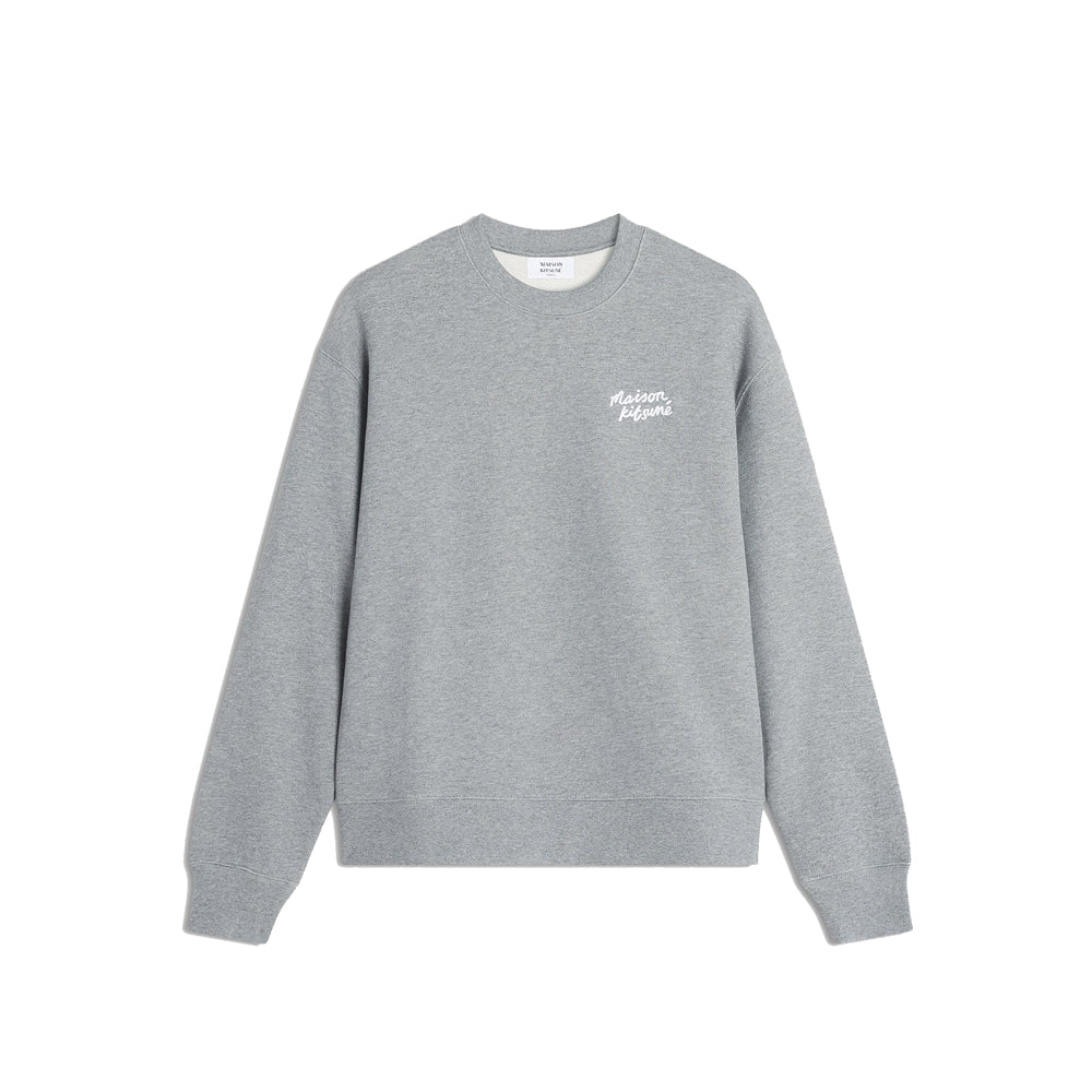 Maison Kitsuné Handwriting Comfort Sweatshirt - Medium Grey/White