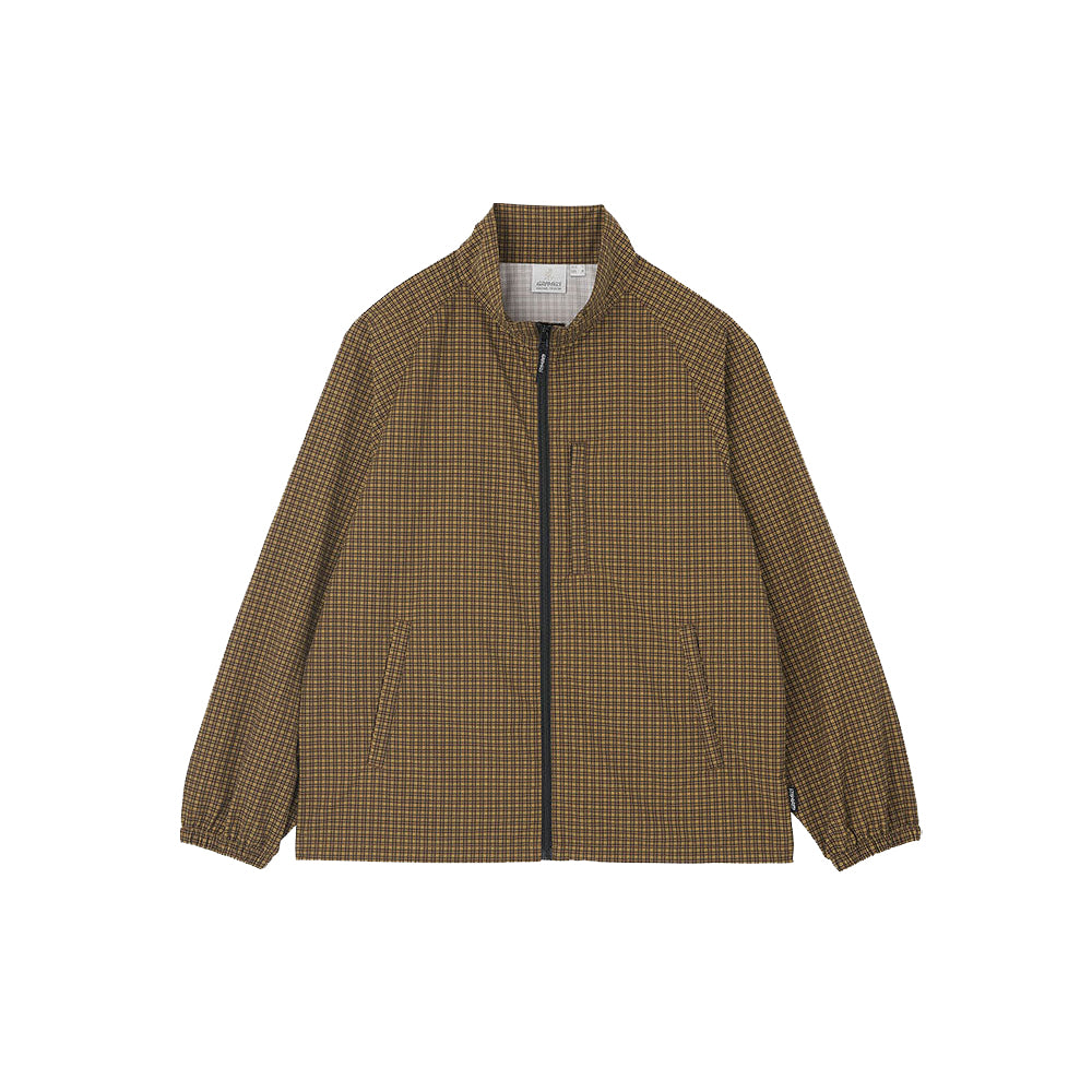 Mini Check Nylon Jacket - Brown Check