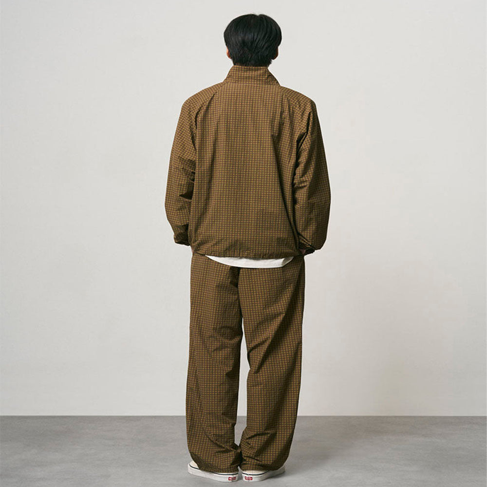 Mini Check Nylon Jacket - Brown Check