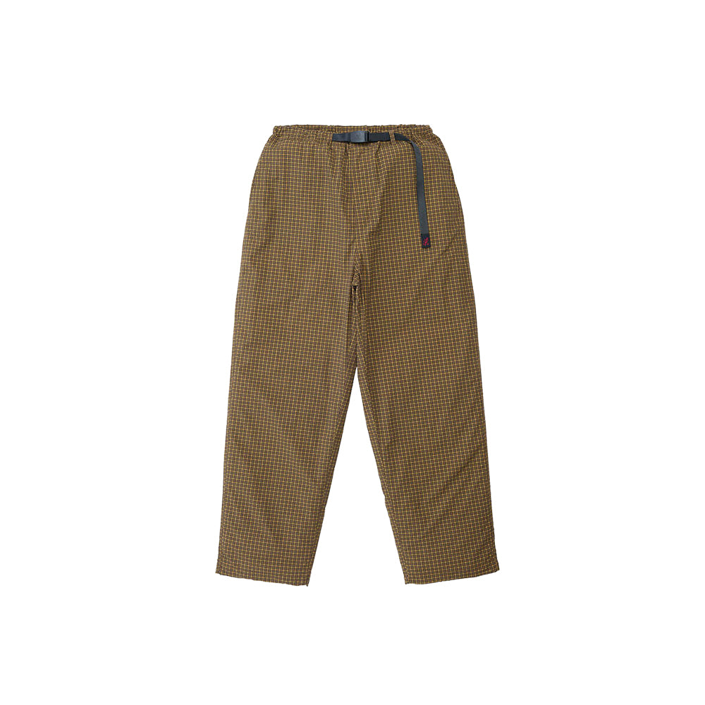 Mini Check Nylon Pant - Brown Check