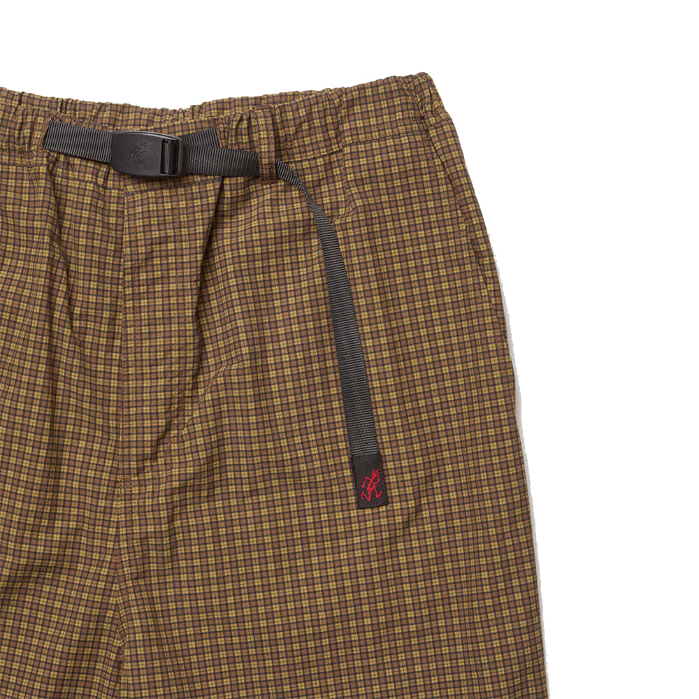 Mini Check Nylon Pant - Brown Check