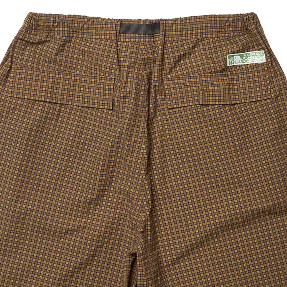 Mini Check Nylon Pant - Brown Check