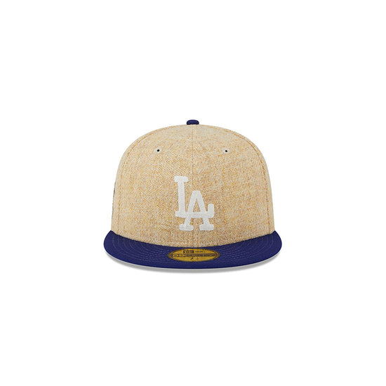 Los Angeles Dodgers MLB Harris Tweed 59FIFTY Fitted (Open Brown)