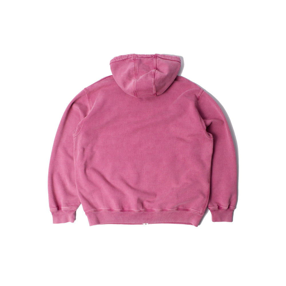 Not Fade Away Zip Hooded Sweatshirt - Washed Tyrian Purple