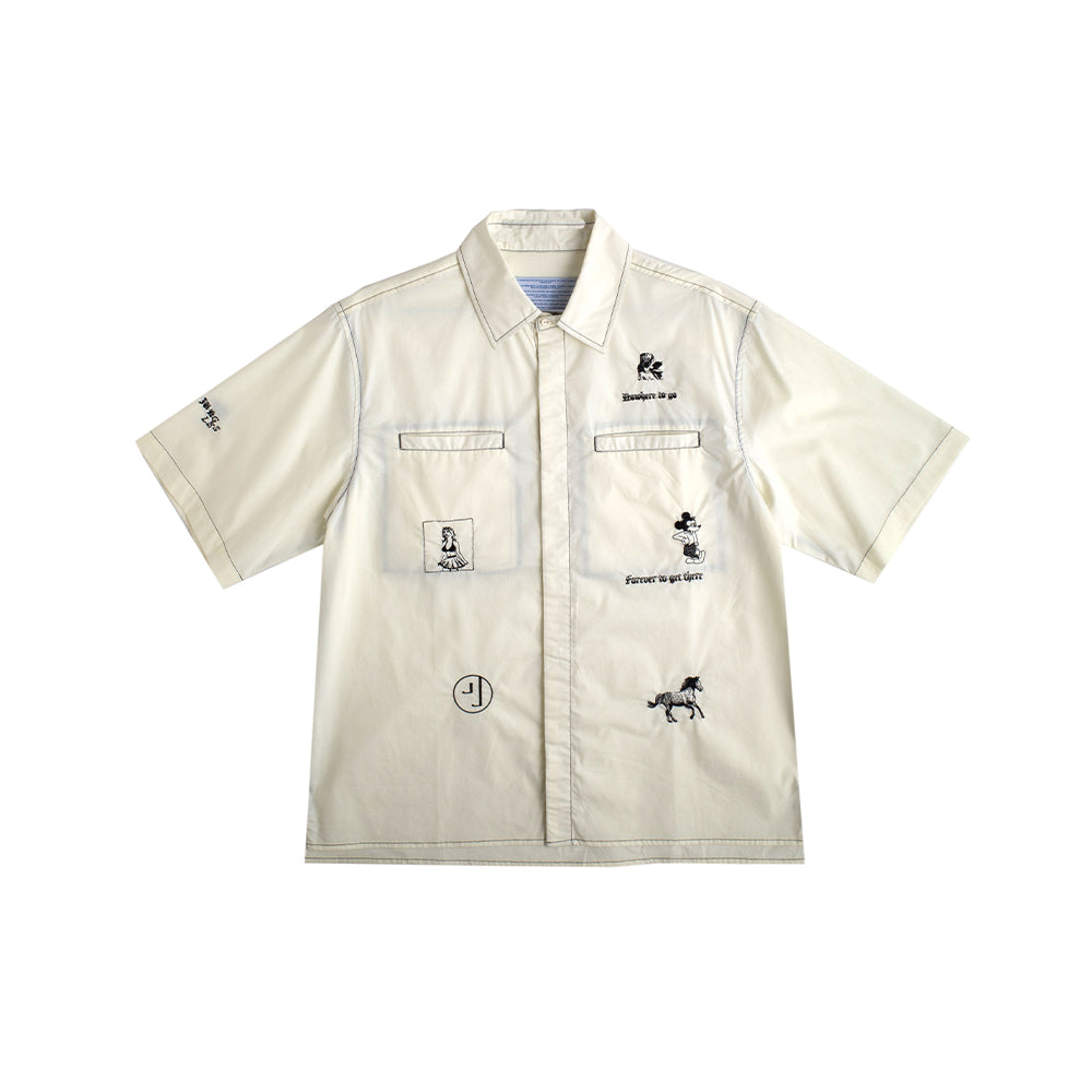 No Where Button Up - Birch