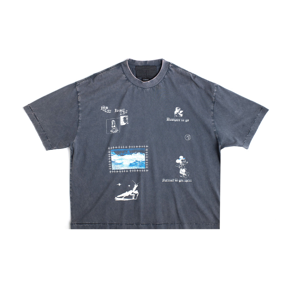 No Where To Go Tee - Vintage Blue