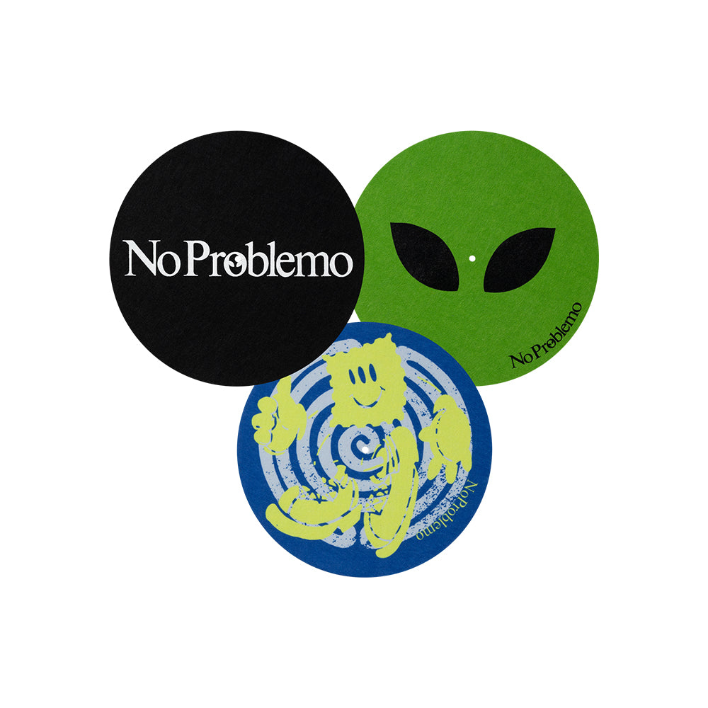 No Problemo Turntable Slipmats 3Pack - Multi