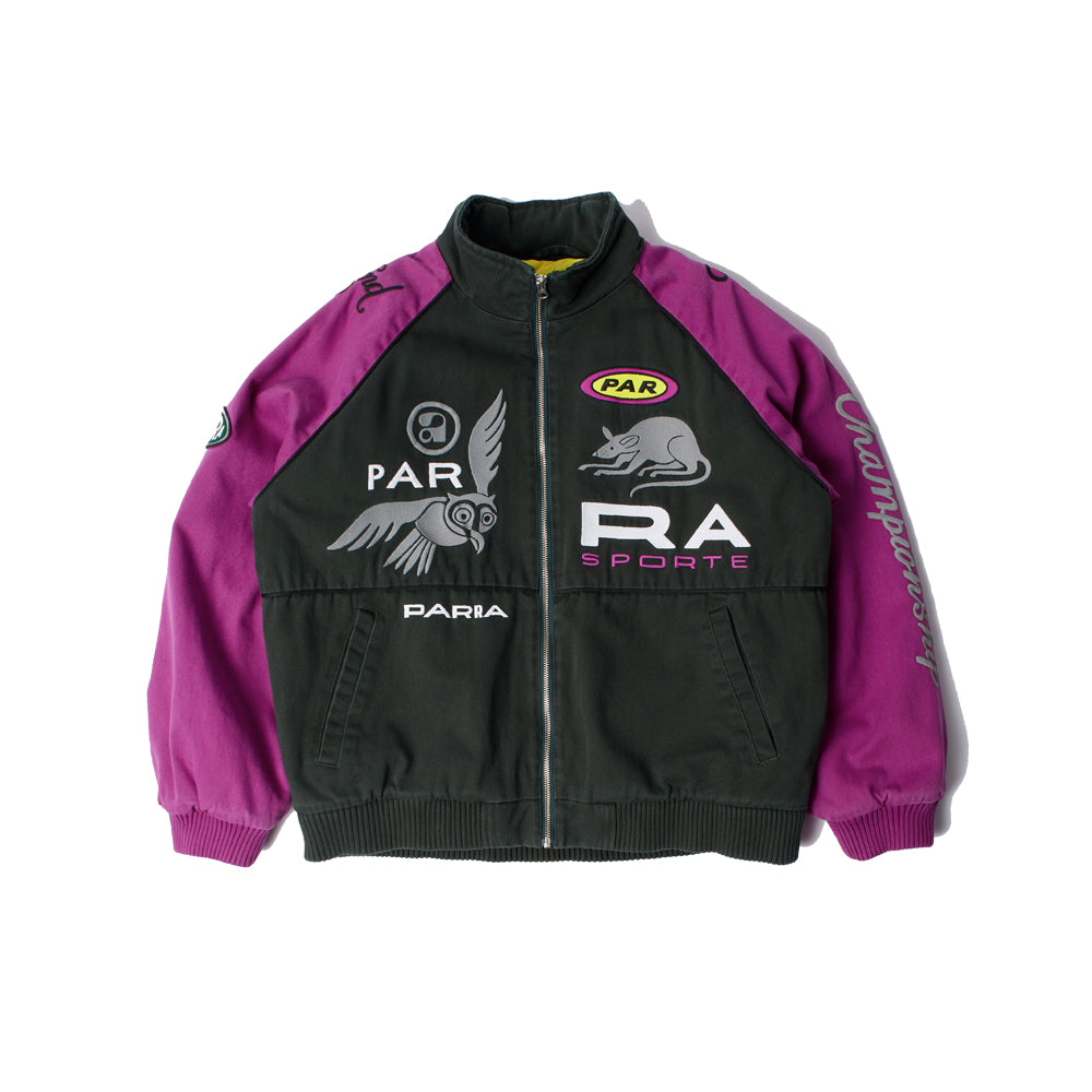 Owl Meets Rat Racing Jacket - Purple Pink