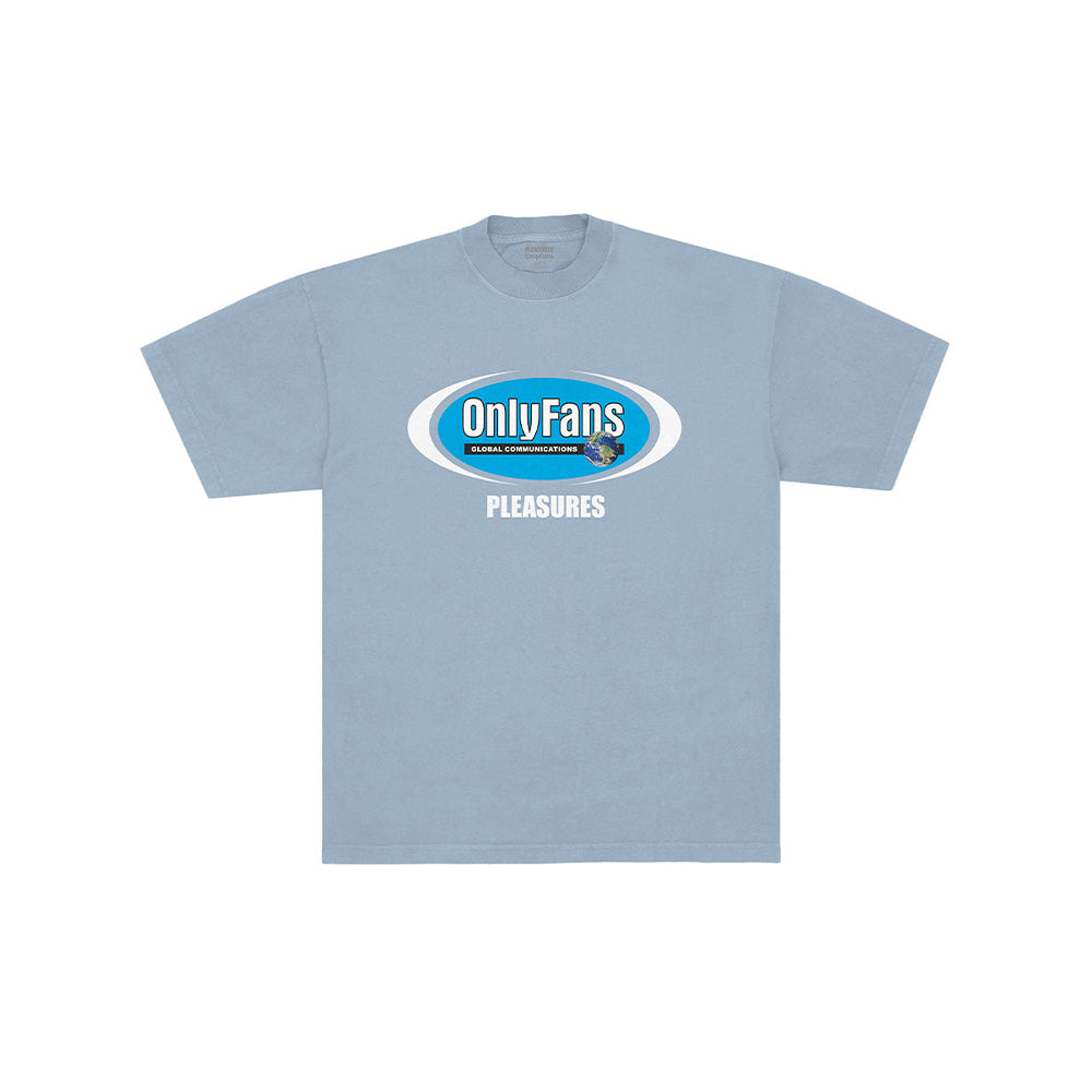 Onlyfans x Pleasures Communications T-Shirt - Powder Blue