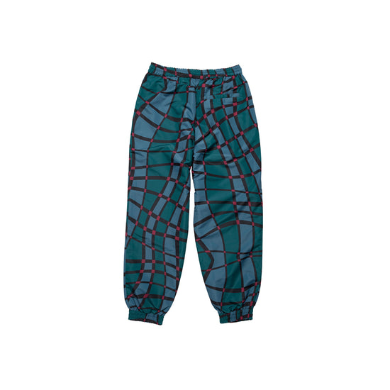 squared waves pattern track pants (multi check)