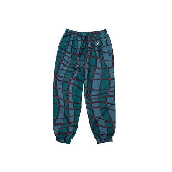 squared waves pattern track pants (multi check)