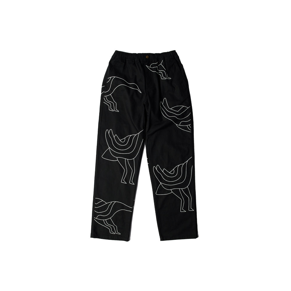 Stitched Up Duck Pants (Black/White)