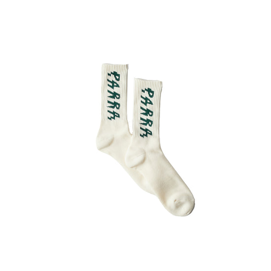 Shocker Logo Crew Socks (White)