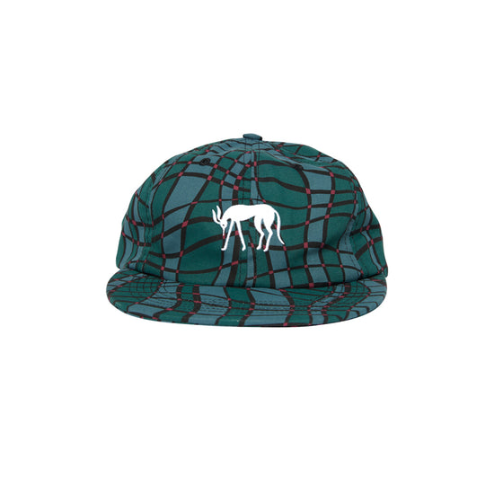 squared waves pattern 6 panel hat (multi)