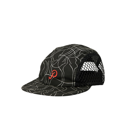 trees in wind mesh volley hat (black)