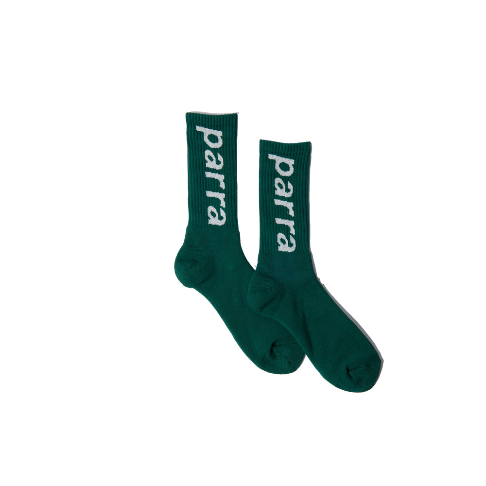 Lower Case Crew Socks (Pine Green)