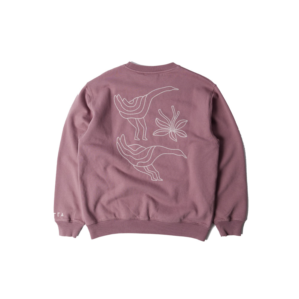 Duck Attack Crew Neck Sweatshirt (Dusty Rose)