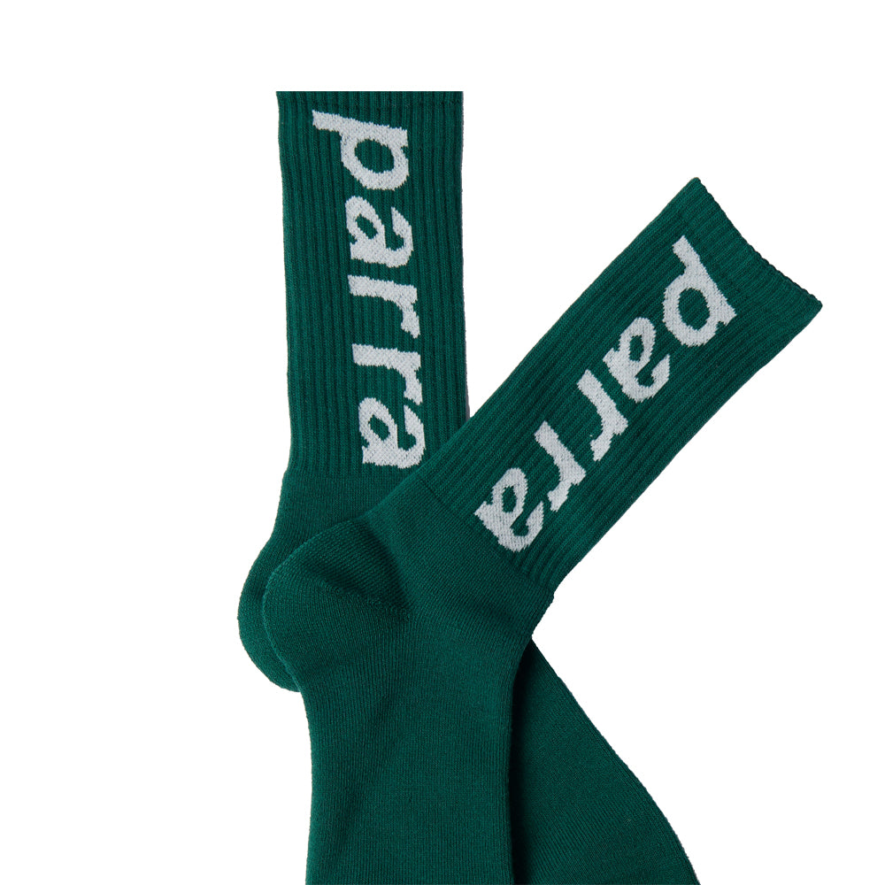 Lower Case Crew Socks (Pine Green)