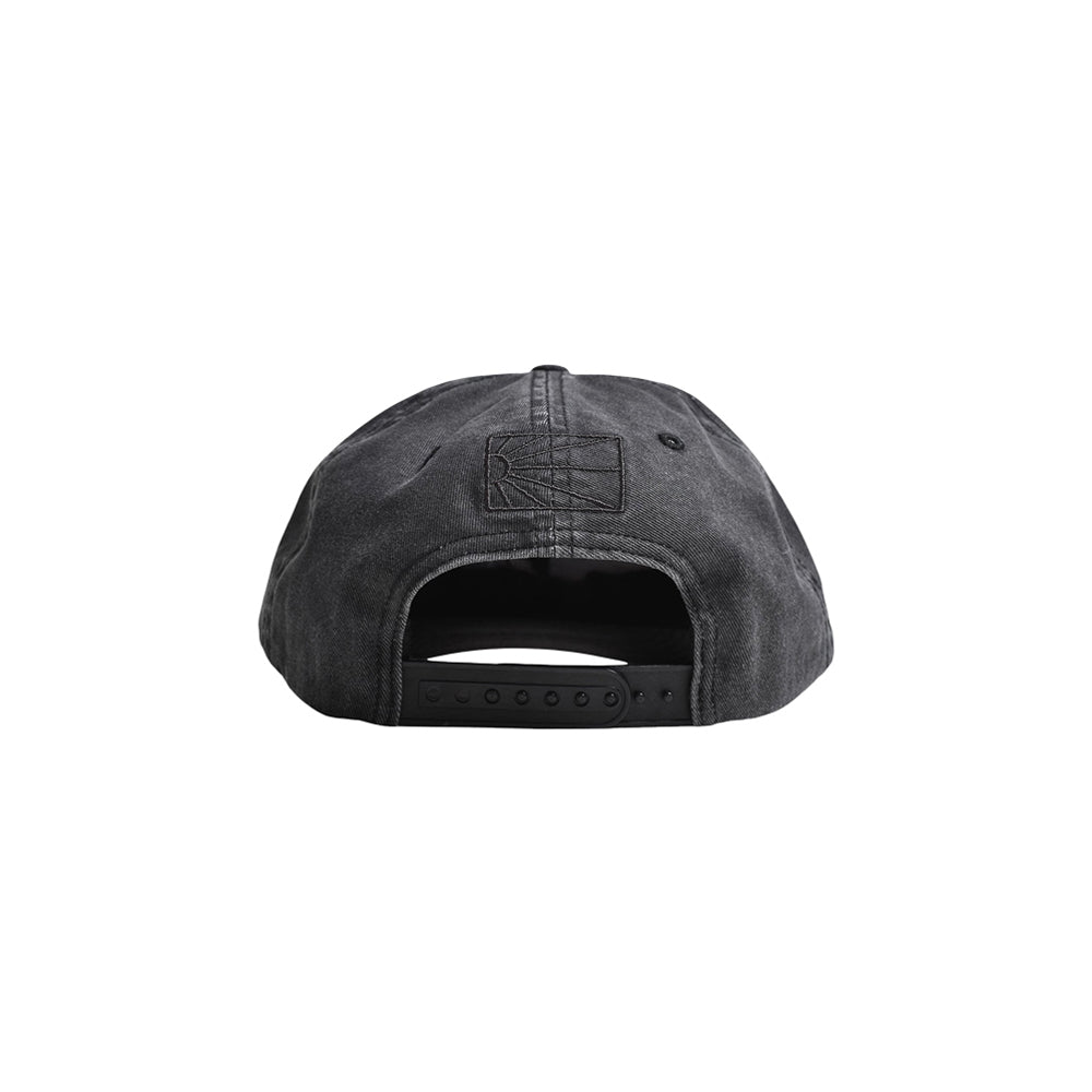 6 Panel Cap Woven (Black)