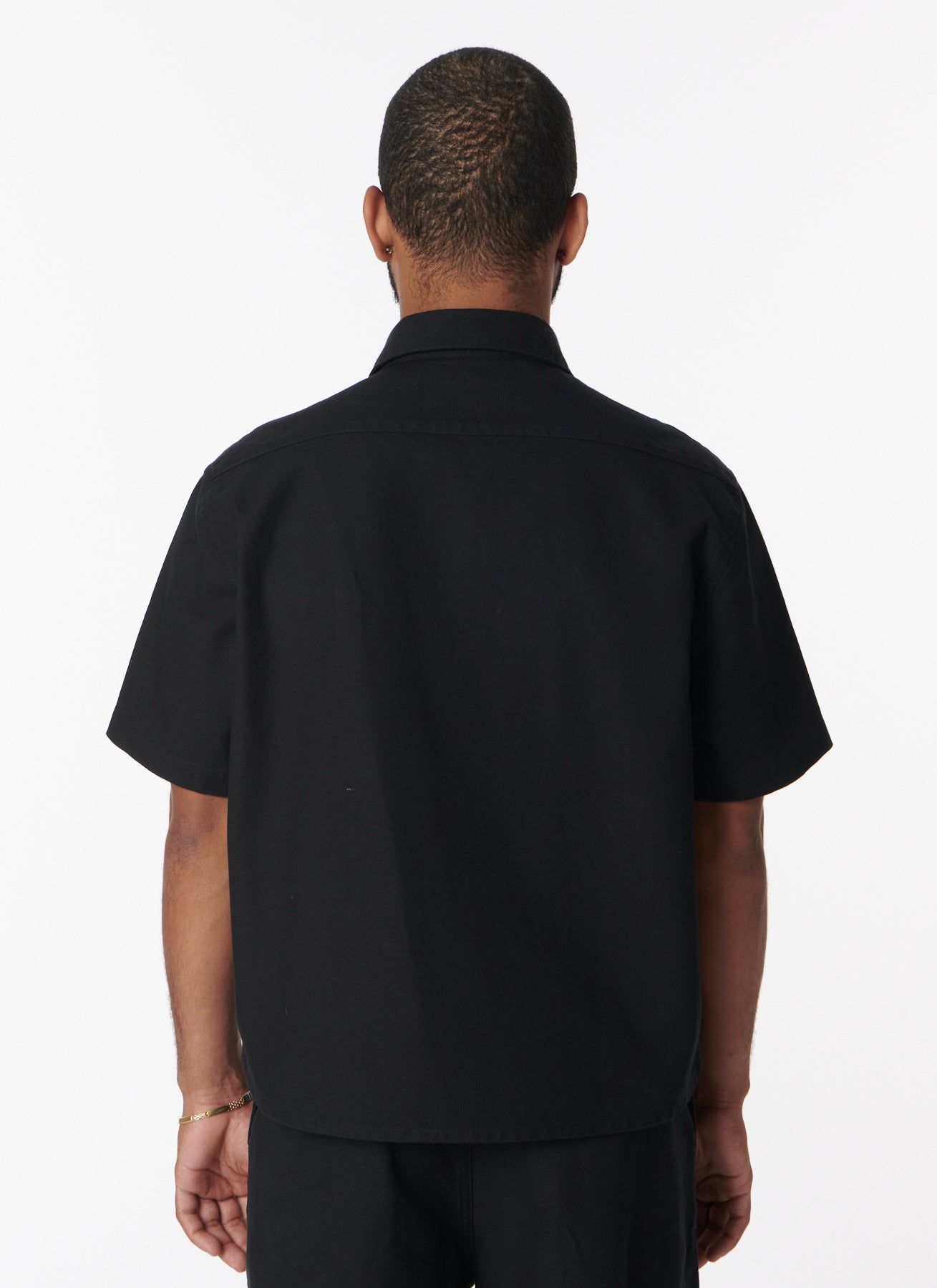 No Bullying SS Zip Shirt Woven (Black)