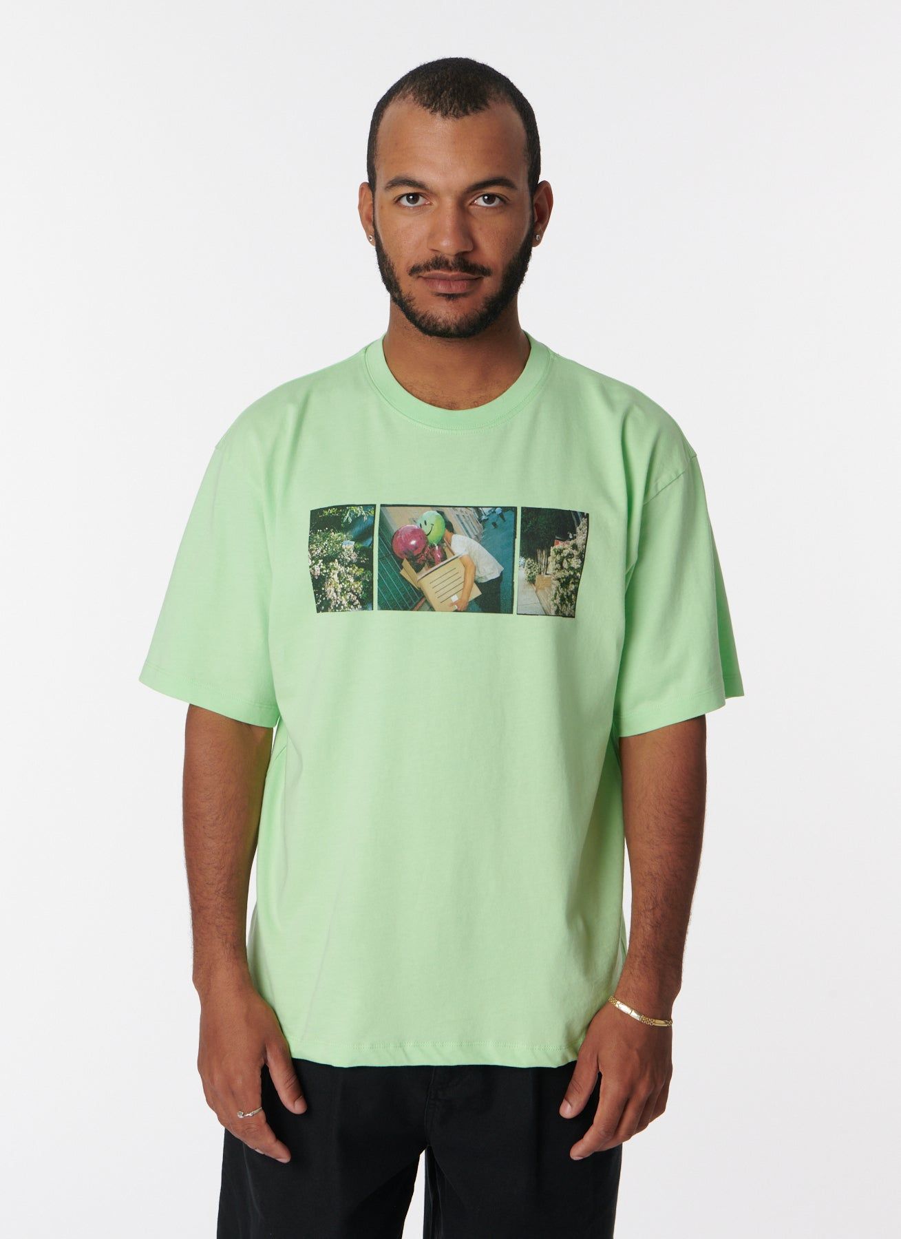 La Melancolia Smile Now T-Shirt Knit (Lime Green)