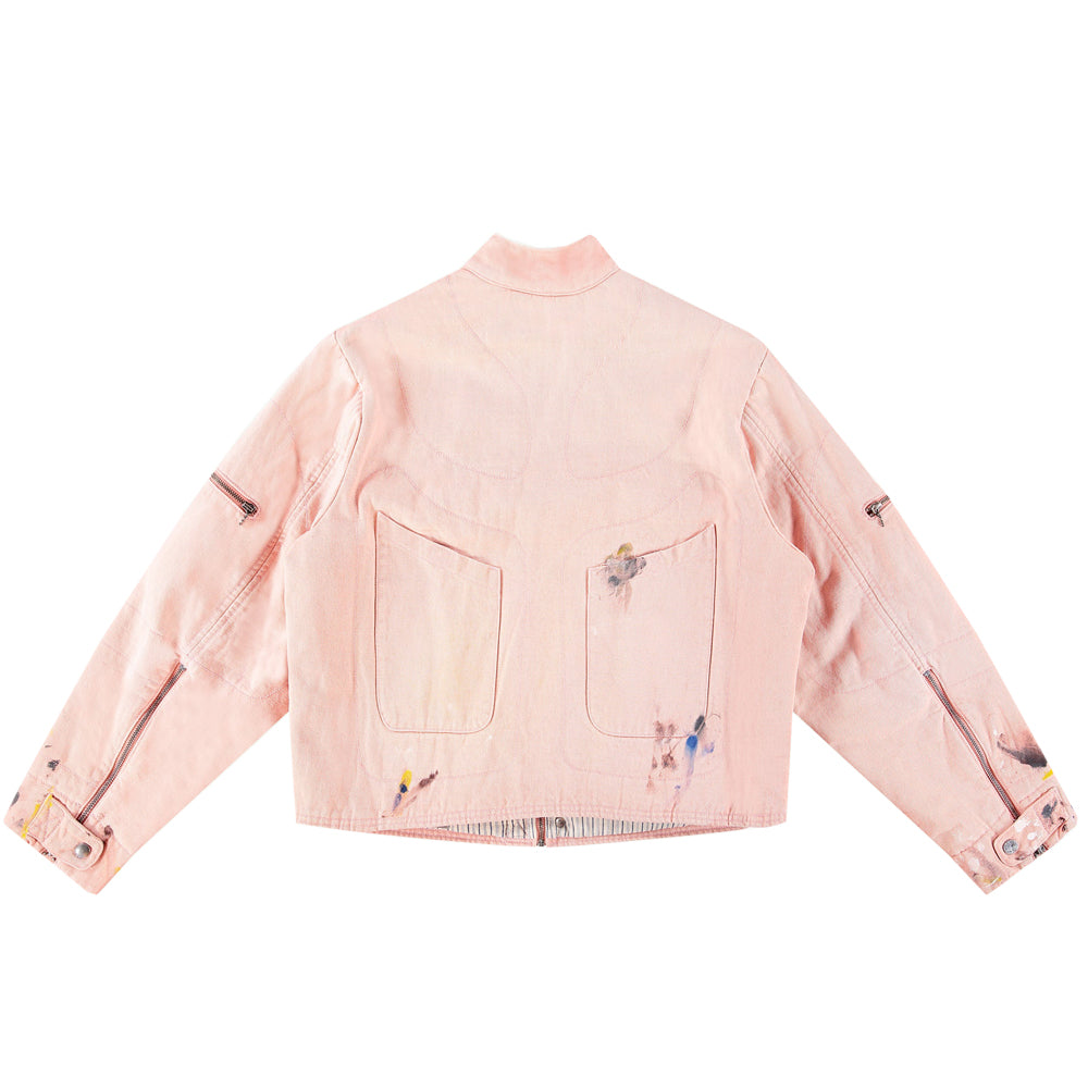 Painted Moto Jacket - Pink