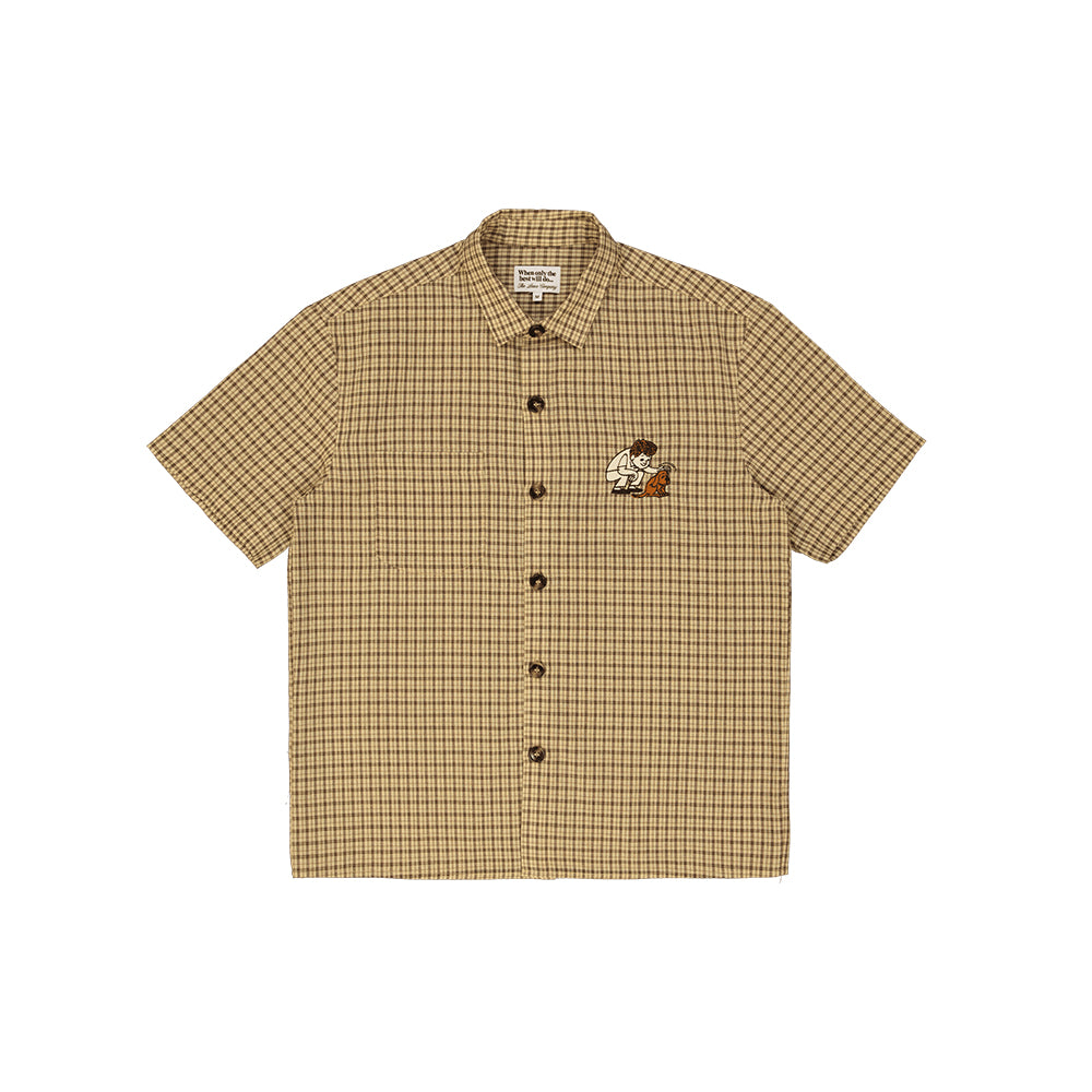 Pet The Puppy Shirt - Brown