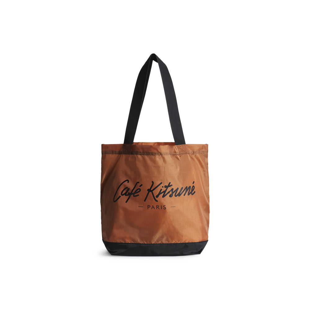 Café Kitsuné Foldable Ripstop Tote - Almond/Black