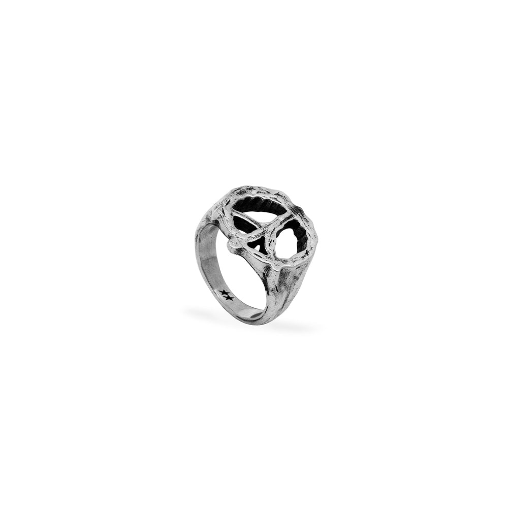 Peace Out Signet -Silver