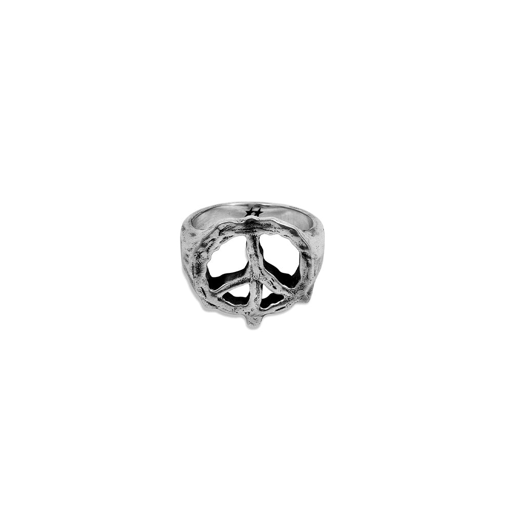 Peace Out Signet -Silver