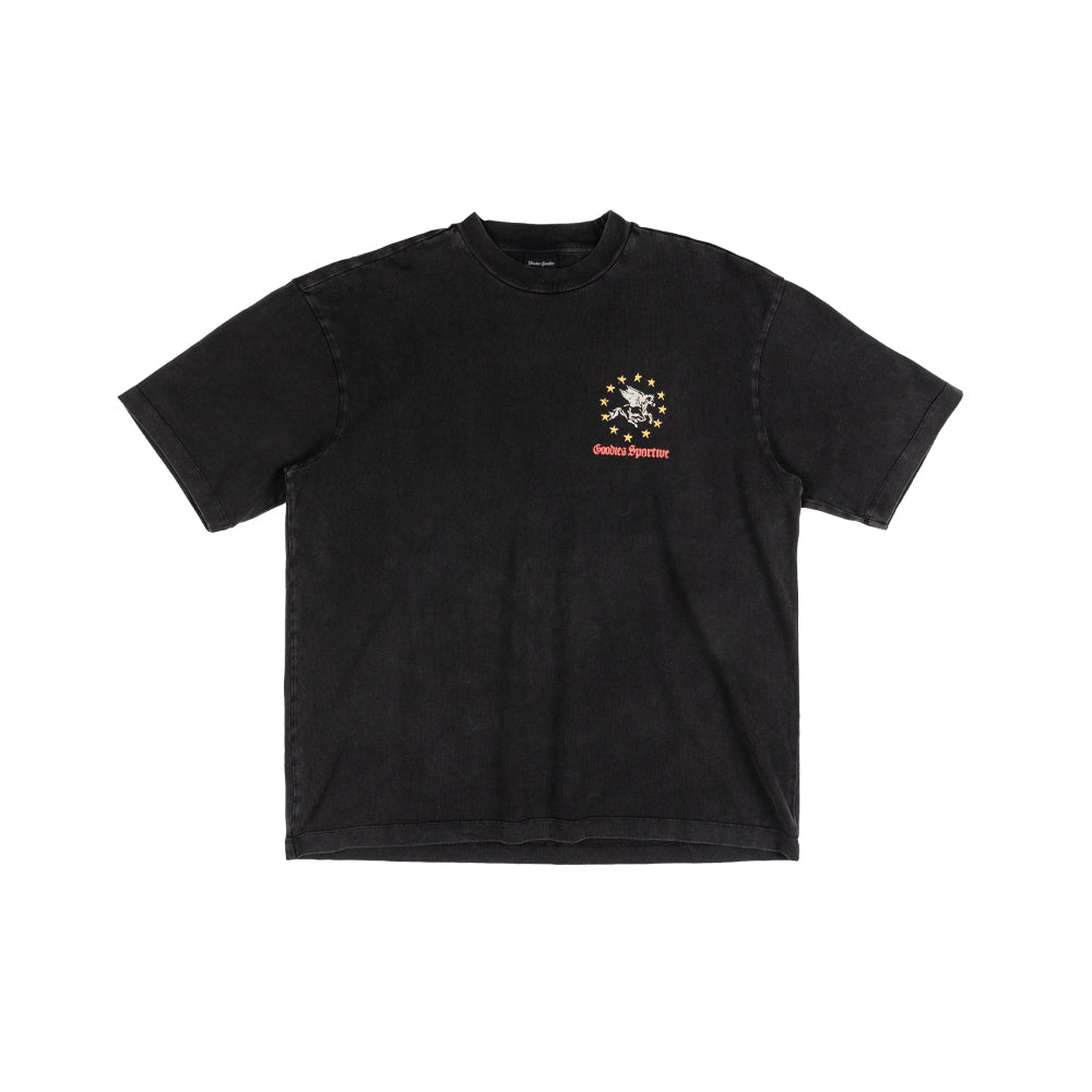 Pegasus Union Tee - Washed Black