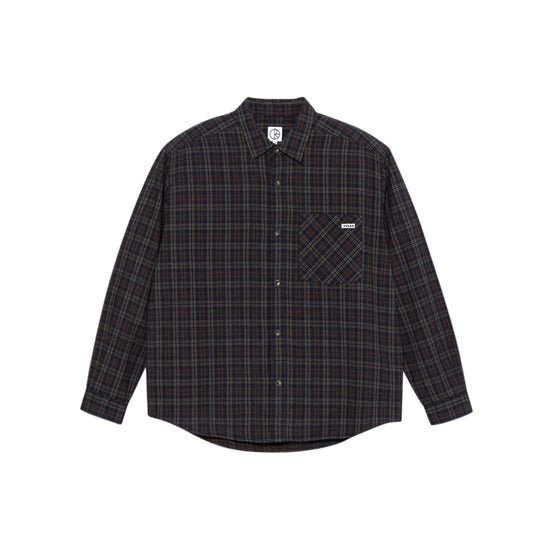 Mitchell LS Shirt Flannel (Navy/Brown)