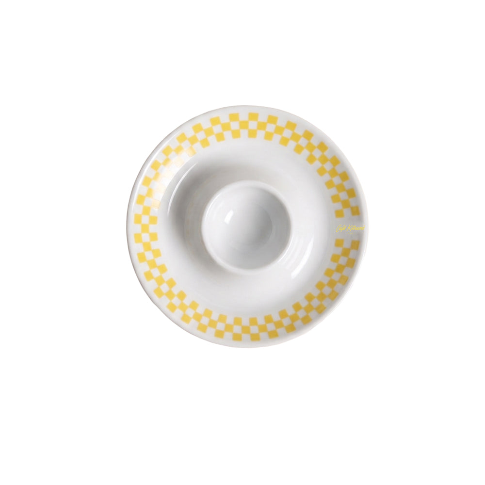 Porcelain Egg Cup - White/Lemonade