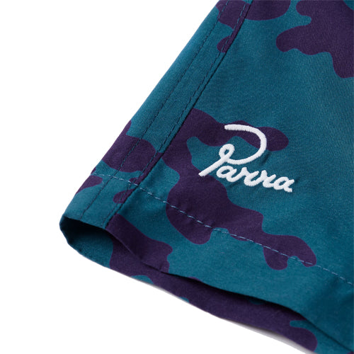 Purple Camo Man Swim Shorts - Blue