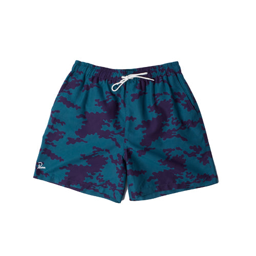 Purple Camo Man Swim Shorts - Blue