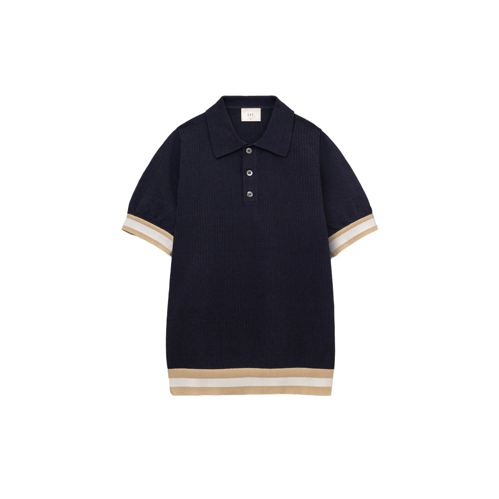 Quinn Polo Knit - Navy