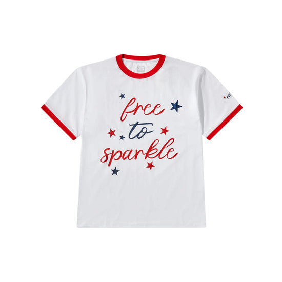 Free To Sparkle Tee Shirt (White)