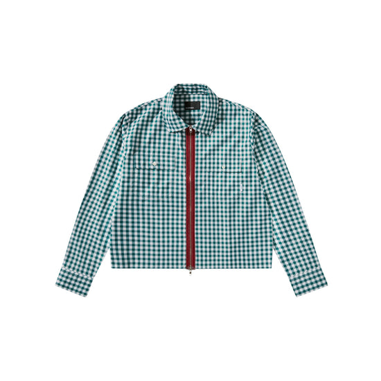 Check Zip Shirt (Green)