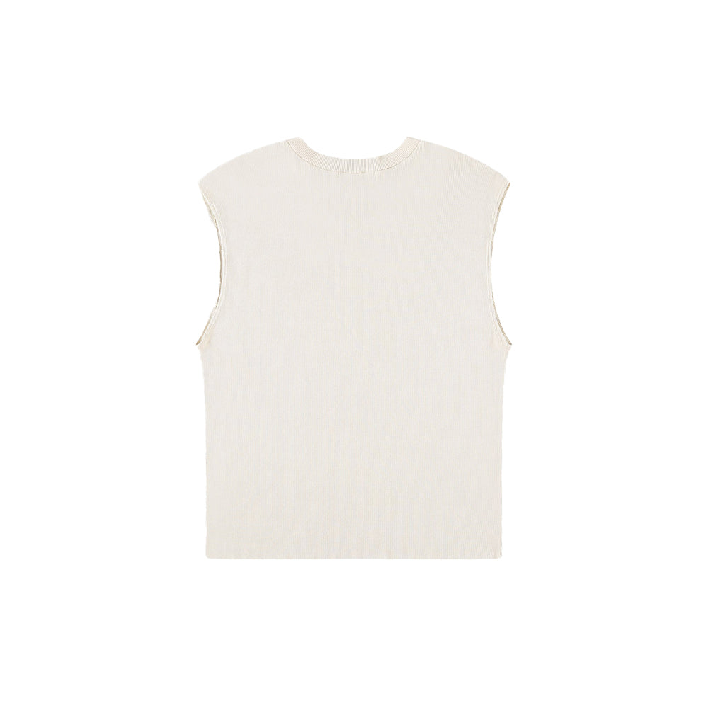 Rhinestone Tank - Off White