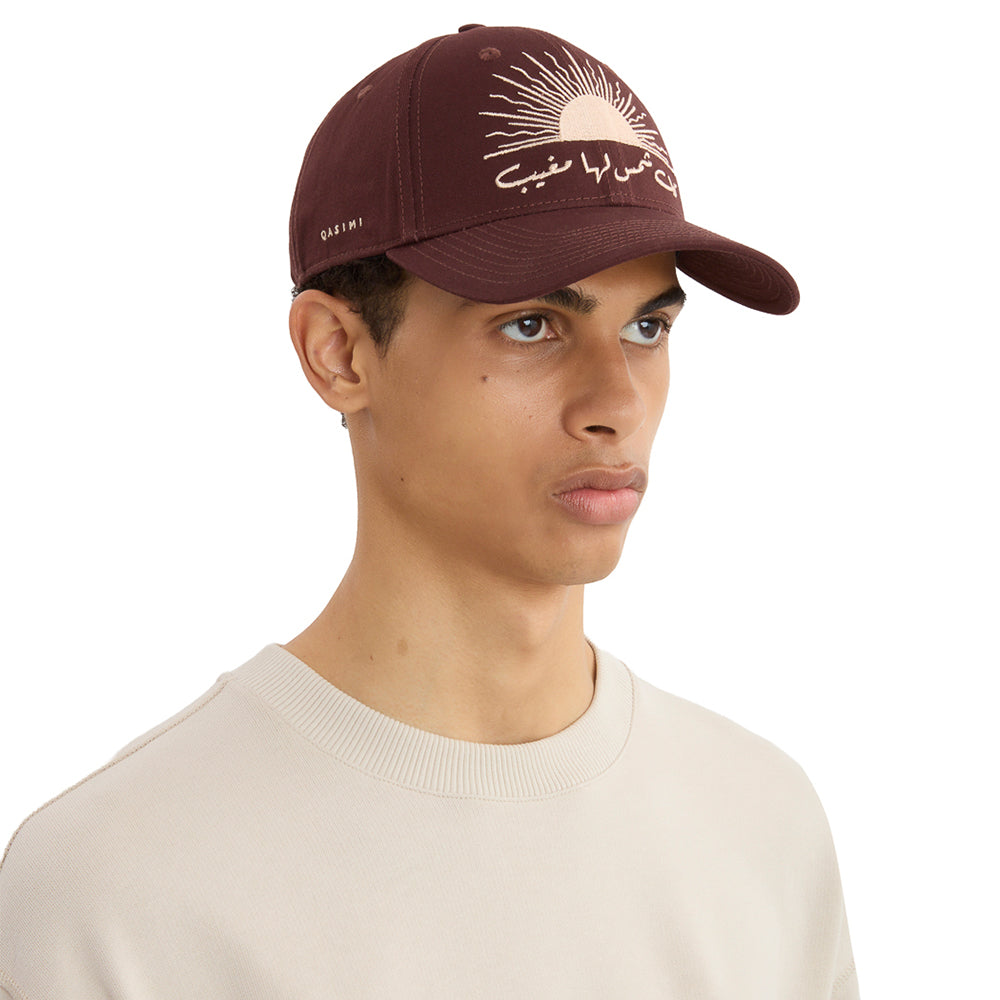 Rising Sun Cotton Twill Cap - Plum/Frosted Peach