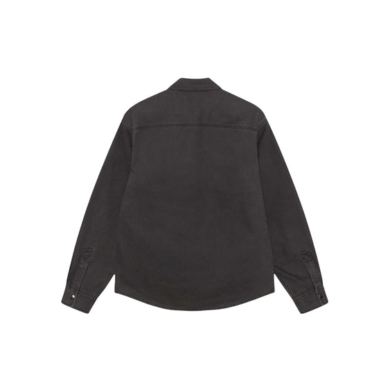 Heavy Washed Canvas Shirt (Black)