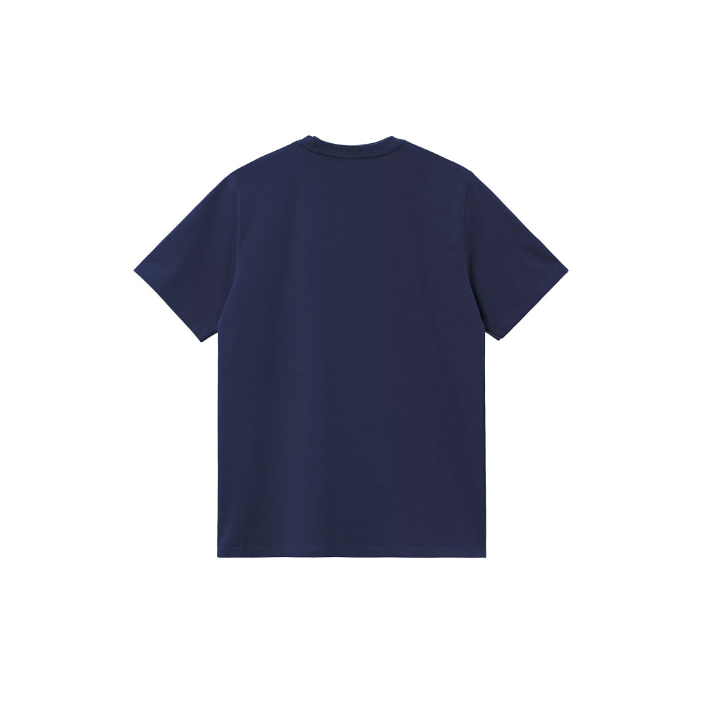 S/S Script Embroidery T-Shirt (Ink/Air Yellow)